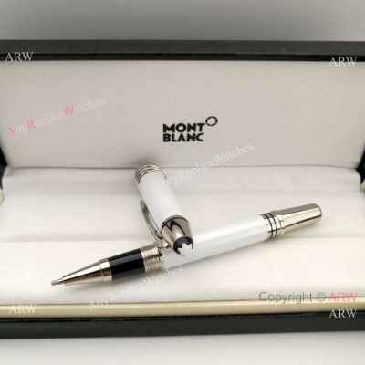 NEW UPGRADED Copy Montblanc John F Kennedy White Barrel Rollerball Pen